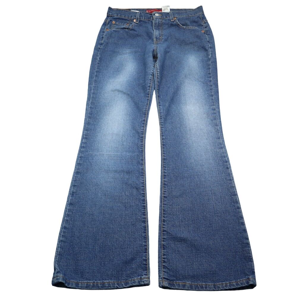 Levis Jeans Womens L Blue 515 Modern Bootcut Low Rise Stretch Denim Pants